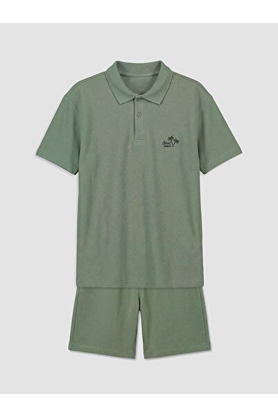LC Waikiki Set pantaloni scurți pentru băieți cu imprimeu LCW Kids