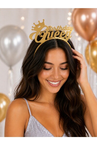 BKMC PARTY Birthday Queen Taç Renkli – Doğum Günü Tacı, Parti Tacı, Bekarlığa...
