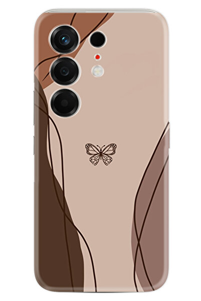 TECNO Camon 50 Kılıf Boutique Baskılı Resimli Kahve Kelebek Pcode -038