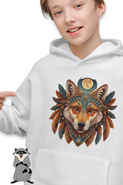 OEM Παιδικό Φούτερ Αγοριών: Μυστικός Λύκος Ιθαγενών Αμερικανών