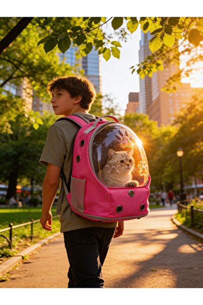 ETİKSTORE Ufo Kedi köpek Taşıma Sırt Çantası&Pencereli& Uçak, Kabin Uyumlu& 9 adet Hava Kanallı&Konforlu Taşınabiliri