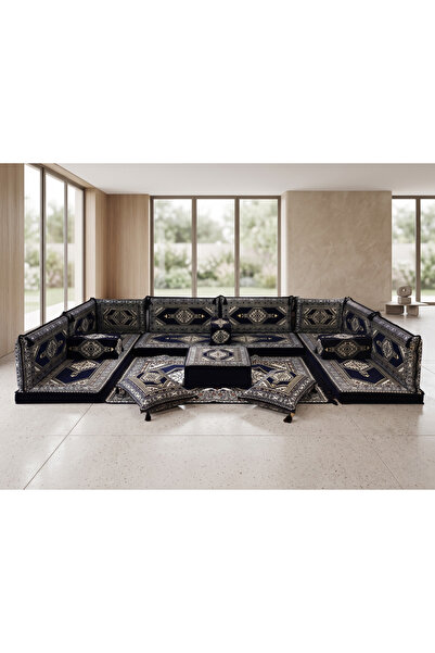 FEYZA DECOR HOME Saraylı Şark Köşesi 18 Parça Minder Takımı – 10 cm Kalınlık ...