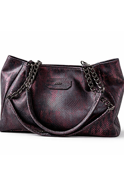 Zea Urban Shopper Bag Leather Purple Marble