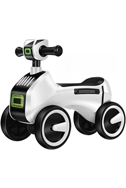 StarMarz LED Ride-On Bike White w/ Lights & Music