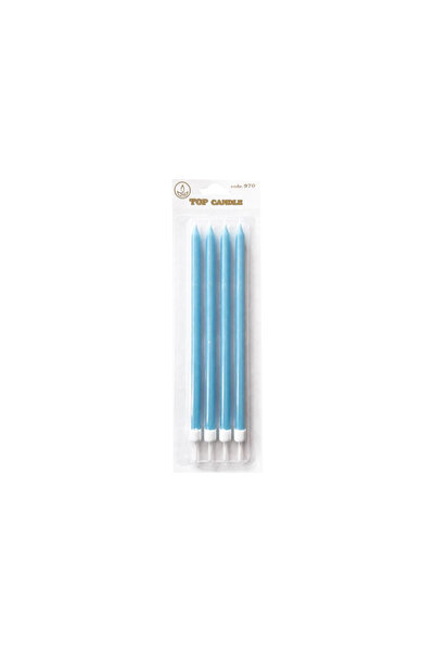 Vipfoni Pastel Birthday Candle Set 19cm 4-Piece Blue