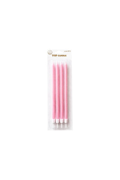 Vipfoni Pastel Birthday Candle Set 19cm 4-Piece Pink