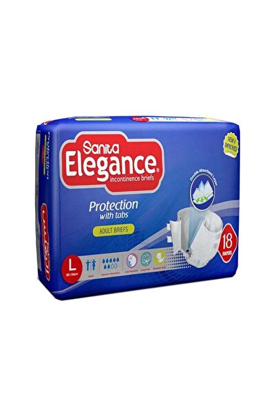 Sanita Elegance Adult Diapers Large Size, 18 Pieces