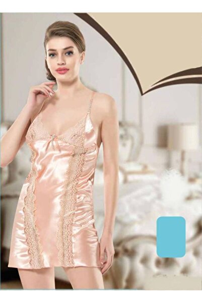 FIRST STYLE قميص تركي نوم قصير بلون أنثوي ناعم مزين بالدانتيل بإطلالة مثيرة