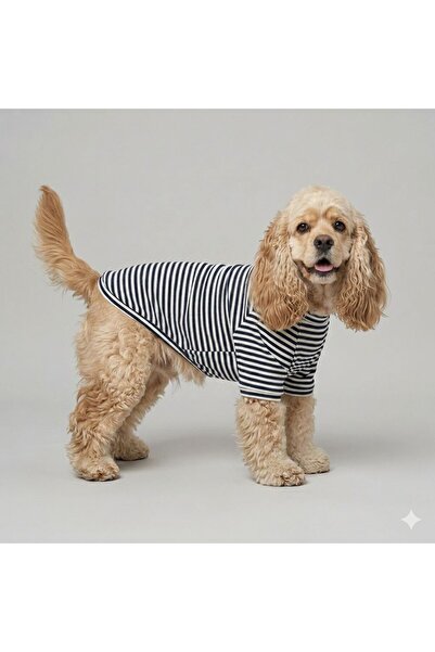 Luli Pet Çizgili Pamuk Köpek T-shirt