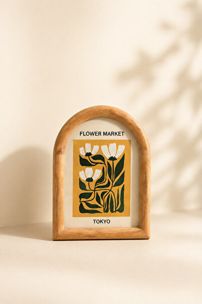 Mirilliahome Διακοσμητικός πίνακας με καμπυλωτό πλαίσιο από ξύλο μπαμπού 13x1...