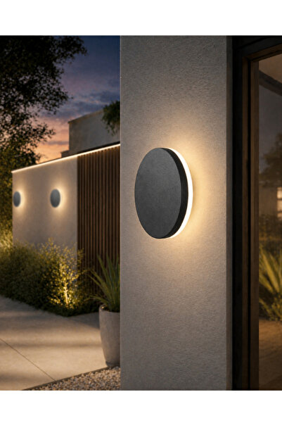 janalightings Circular Outdoor Wall Lighting Soft Ambient Light Wall Lamp