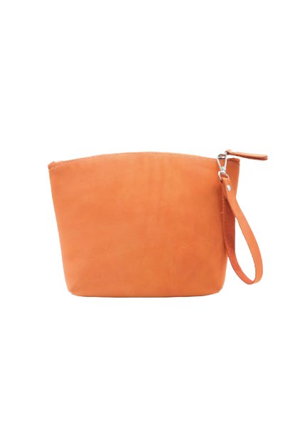Luqa Leather Special Design Handcrafted Leather Clutch Zippered Wrist Bag