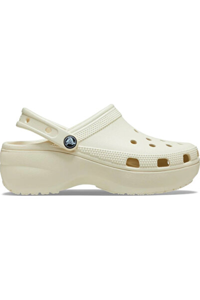 Crocs Κλασικό Σαμπό Πλατφόρμας Γυναικεία Μπεζ Παντόφλες 206750-2Y2