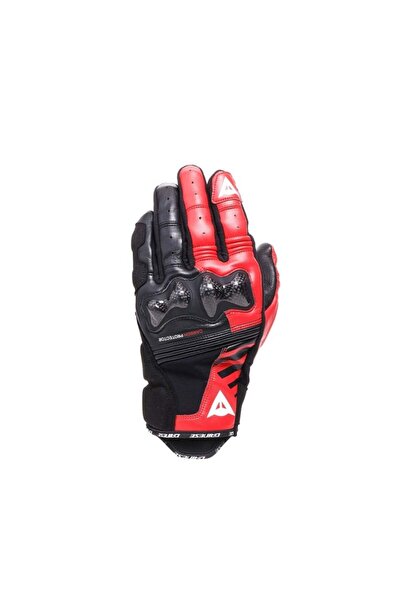 Dainese Reacto Carbon Black Red Lava Short Deri Eldiven