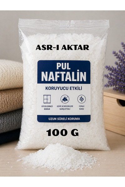 ASR-I AKTAR PUL NAFTALİN 100 G BİRİNCİ KALİTE YOĞUN KOKULU
