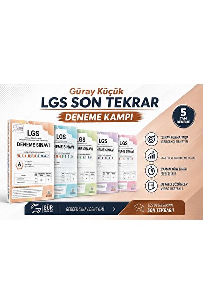 Gür Yayınları LGS SON TEKRAR DENEME KAMPI 5 DENEME!!!