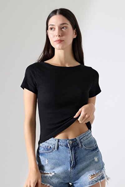 CADDEPARK TSHİRT kayık yaka kısa kol tshirt 21996