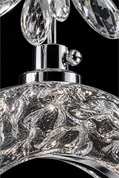 Ultra Home Oslo Model 3 lü Krom Kaplama 3 RENK Kumandalı Salon Mutfak Oturma Yatak Odası Modern Led Avize