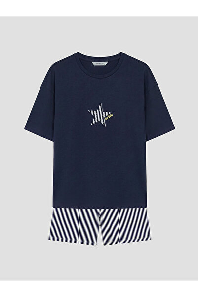 LC Waikiki طقم بيجامة نسائي مطبوع عليه I Star من Freezen Store
