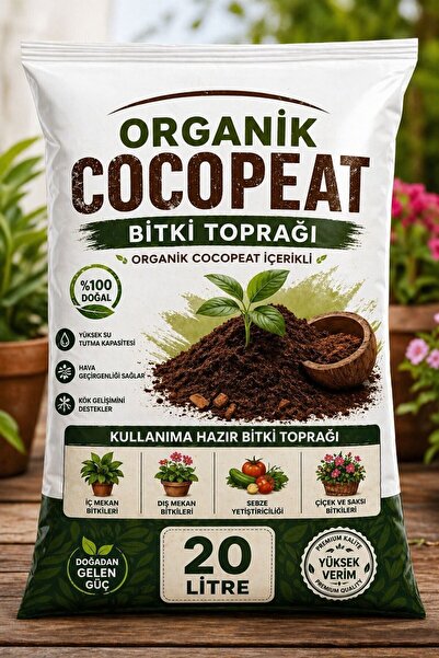 NEXVORİA Salon Bitkisi Toprağı / Cocopeat İçerikli Bitki Toprağı 20 Litre