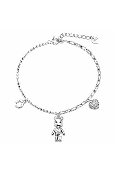 Bijuteria SORELLY Ασημένιο βραχιόλι με αρκουδάκι