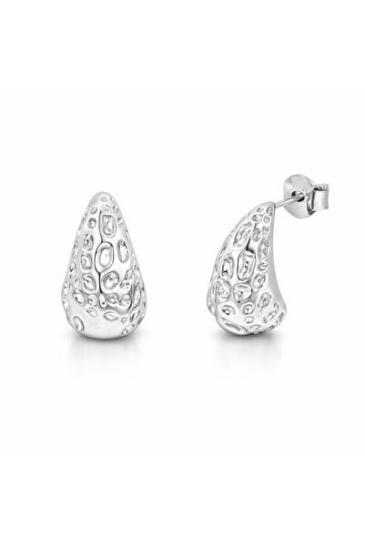 Bijuteria SORELLY Σκουλαρίκια από λιωμένο ασήμι σε σχήμα σταγόνας