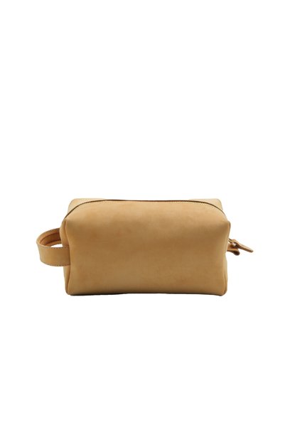 Luqa Leather Genuine Leather Handmade Men's Grooming Bag - Vintage Dopp Kit - Large Size