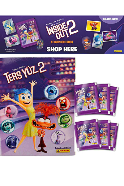 Next Plus Official Pixar Ters Yüz 2 Sticker Album+ 6 Paket (30 adet Çıkartma)...