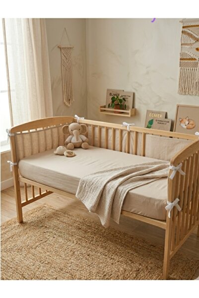 Manora 60X120X15 - 100% Combed Cotton Beige Elastic Sheet - Soft Antiallergenic