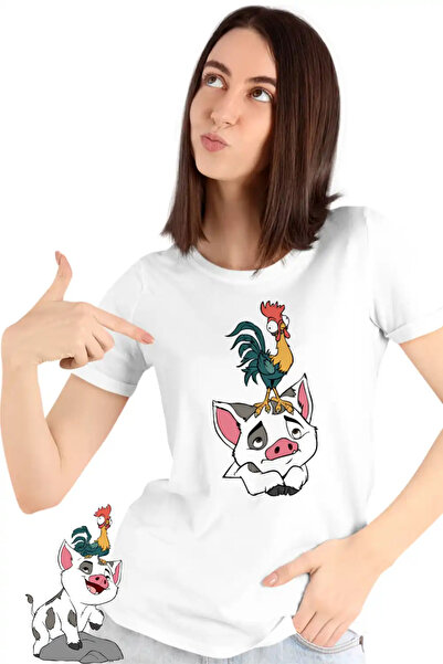 OEM Women's T-shirt Pua Heihei Moana Vaiana