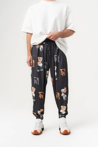 go gang own Street Teddy Bel και πλισέ σαλβάρι με ελαστικά τελειώματα στις μπ...