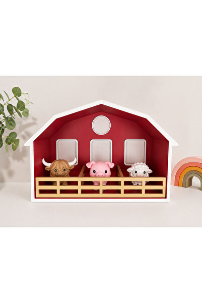 Helis Craft Çocuklar İçin Eğitici Oyuncak Çiftlik Seti – Mini Ahır Oyun Evi v...