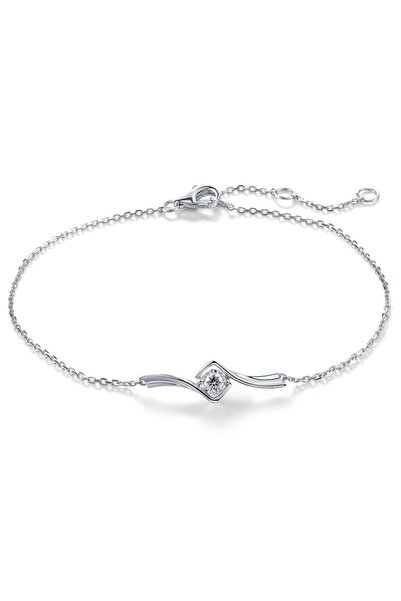 Bijuteria SORELLY Βραχιόλι από λευκόχρυσο 14 καρατίων με διαμάντι 0,08 καρατίων