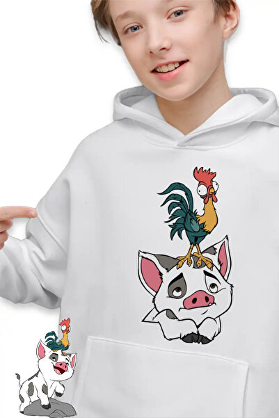 OEM Παιδικό Φούτερ με Κουκούλα για Αγόρια Pua Heihei Moana Vaiana