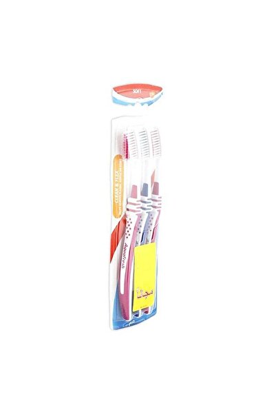 Aqua Fresh Natura فرشاة أسنان أكوا فريش كلين آند فليكس، عبوة من 3 قطع متعددة ...