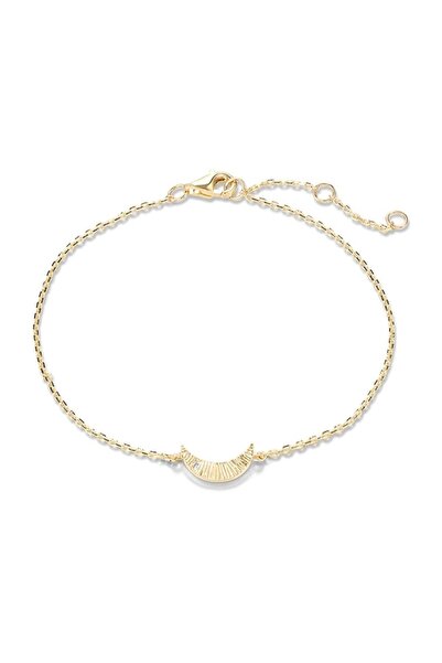 Bijuteria SORELLY Βραχιόλι από χρυσό 14 καρατίων με ημισέληνο και διαμάντι 0....