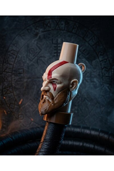 GoKa 3D Craft Figür Temalı Nargile Sipsisi - God Of War Kratos - 7 cm - Konik...