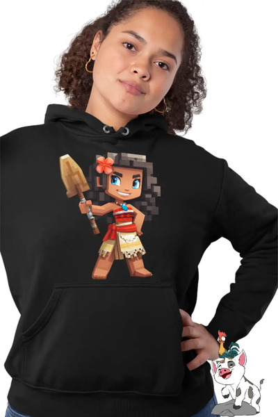 OEM Γυναικείο Φούτερ με κουκούλα Μοάνα Βαϊάνα Minecraft Roblox