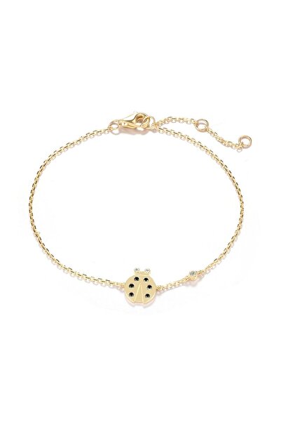 Bijuteria SORELLY Βραχιόλι πασχαλίτσα από χρυσό 14 καρατίων με διαμάντια 0.01...