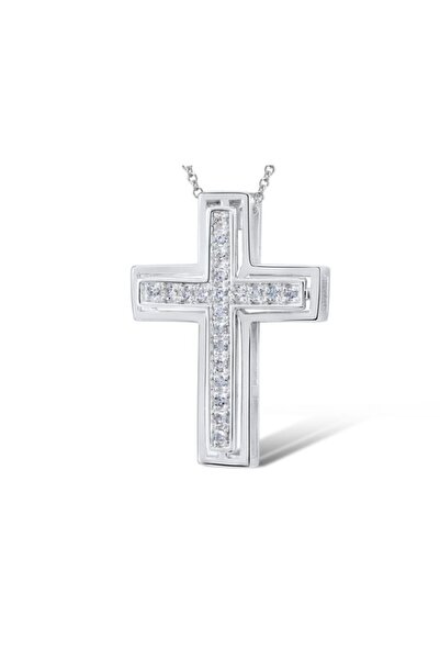 Bijuteria SORELLY Κρεμαστό σταυρός από λευκόχρυσο 14 καρατίων με διαμάντια 0....