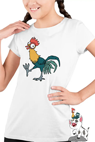 OEM Tricou Copii Fete Heihei Moana Vaiana Cocos