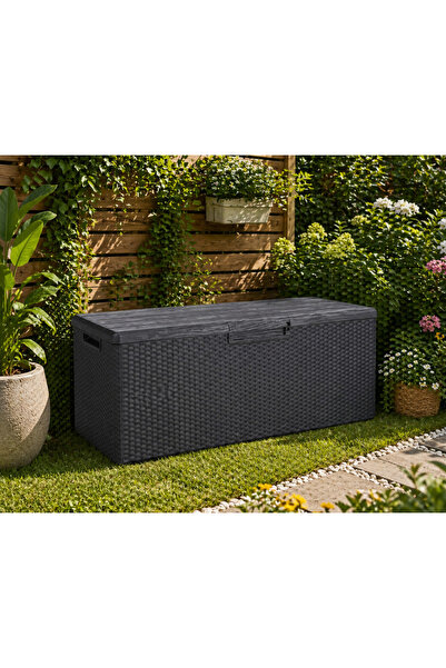 CSB STORE Rattan Desenli Bahçe Depolama Sandığı