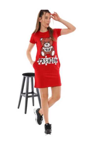 OEM WOMEN'S RED TEDDY DRESS