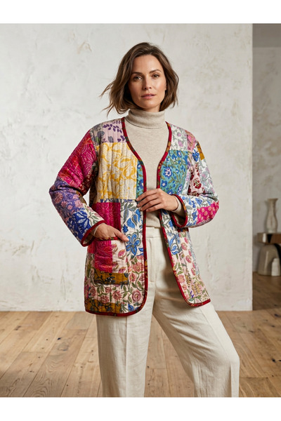 OEM Βαμβακερό καπιτονέ μπουφάν με χειροποίητη εκτύπωση