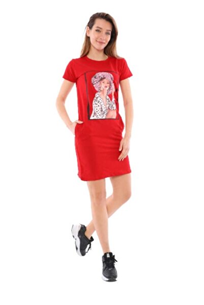 OEM Γυναικείο βρεφικό κόκκινο φόρεμα