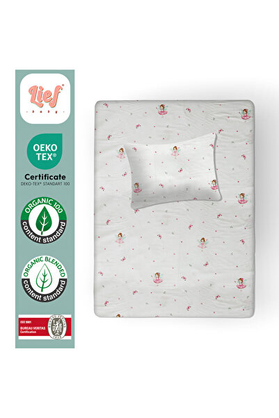 liefhome 100% Cotton Baby Bed Sheet 115X150 + Baby Pillow Case 35X45