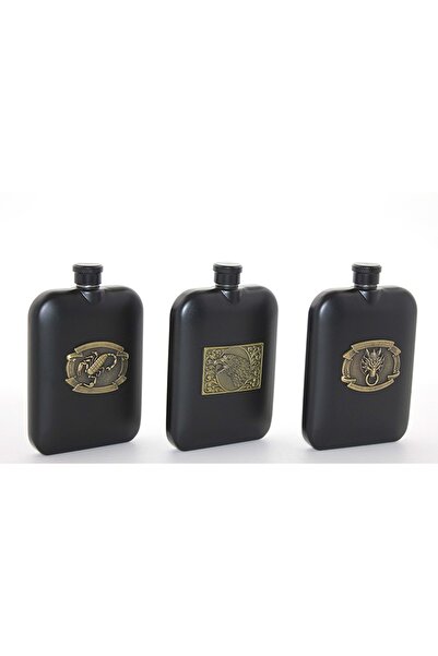 Store Kabartmalı Paslanmaz Çelik Matara 6 Oz Cep Tipi Sızdırmaz Şık Taşınabil...