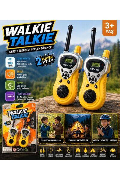 Luminoo Walkie Talkie Telsiz 2’li Set Sesli Işıklı Pilli Uzun Menzil Oyuncak