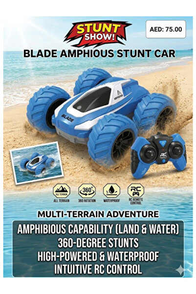 TOYNTOYS Remote Control Waterproof RC Car Water & Land Racing Stunt Car Multi...