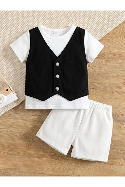 shop Boy's 3-Piece Combination Woven Summer Outfit